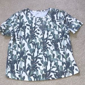 Lululemon top with Cactus design
